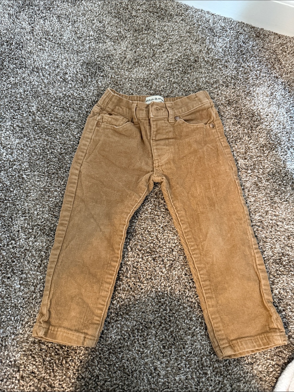 Kids Corduroy Pants in Camel Tan - Casual Everyday Bottoms